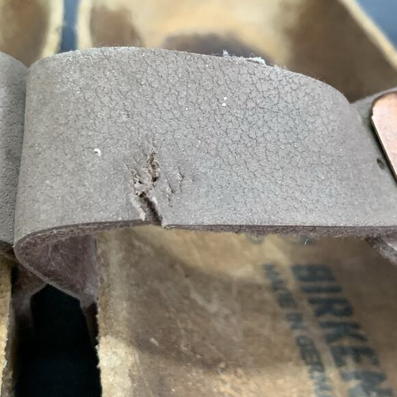 Birkenstock Mayari Birkibuc Sandals Toe Loop size 10 Mocha BirkoFlor Regular 41 - Picture 3 of 9